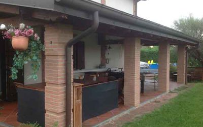Villa privata a Castelvetro (MO): chiusura porticato